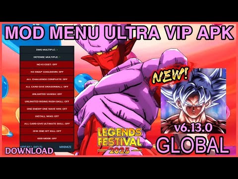 Dragon Ball Legends mod menu ULTRA VIP v6.13.0 APK / Dragon Ball Legends hack / Dragon Ball legends