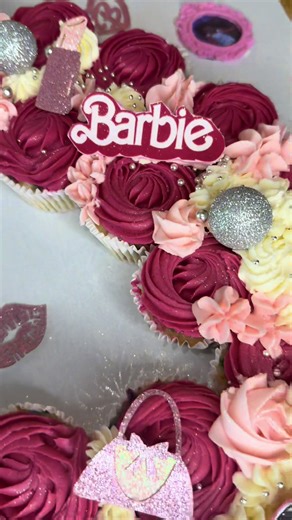 Barbie-Themed Cupcake Cake for Your Celebration