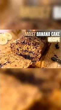 Easy Moist Banana Cake Recipe 🍌 | No Vanilla | Chocolate Chip Cake