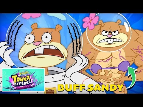 Review Karakter BUFF SANDY di Game ROBLOX Spongebob Tower Defense
