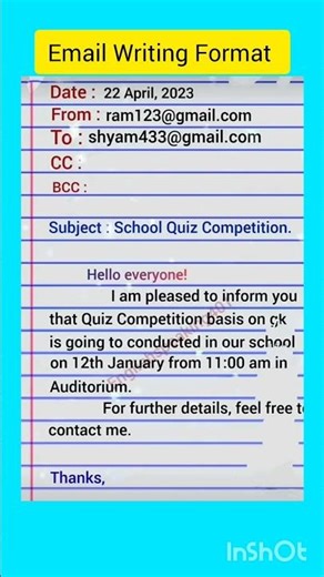 Email Writing Format 🔥
