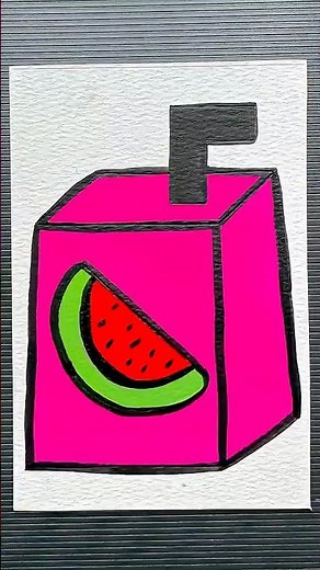 Satisfying Watermelon Juice Box Color Block ASMR 🍉📦