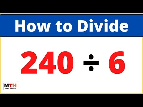 240 divided by 6 (240÷6) | Value of 240/6 | Long Division