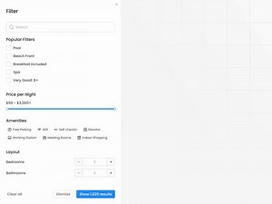 Advanced Filter Component - Sidepanel Filters
