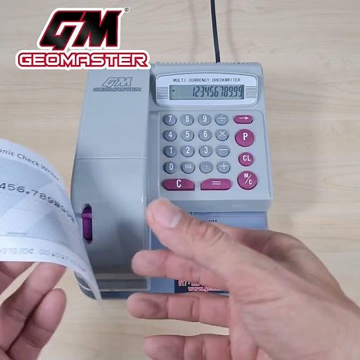 Geomaster GM-520 Electric Cheque Writer