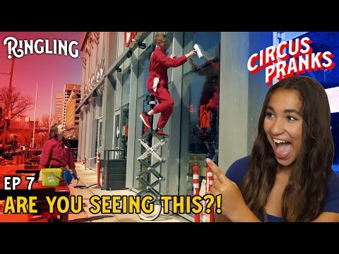 Ringling Circus Pranks: Window Washers Amaze Everyone with Crazy Circus Stunts! | Episode 7