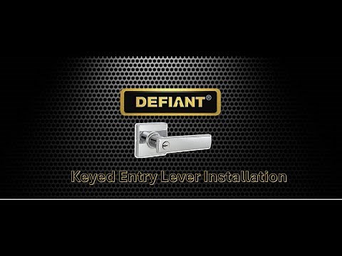 Defiant Keyed Entry Lever Installation