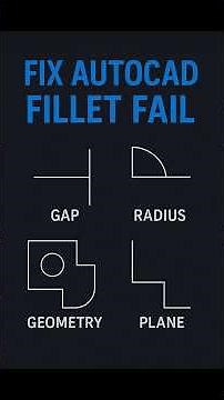 AutoCAD Fillet Not Working? 4 Quick Fixes (Radius, Gaps, Geometry & Planes)