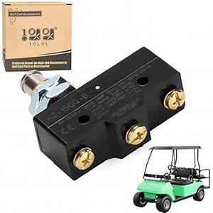 10L0L Golf Cart Brake Light Micro Switch for Club Car 1981-up and EZGO 1971-up, 3 Terminal Plunger Style, OEM# 1011439, 12374G1, 13141G1, A-5470