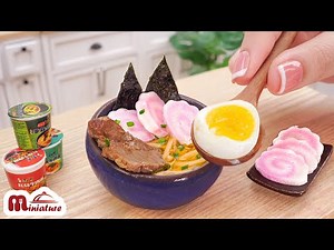 EATABLE Miniature Tonkotsu Ramen Noodles Recipe | ASMR Miniature Cooking