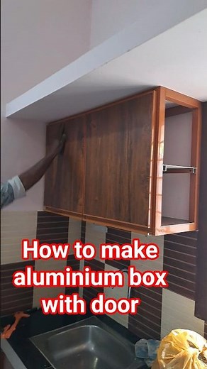 How To Make Aluminium Cabinet Box With Door #youtubeshorts #cabinet #youtubestudio
