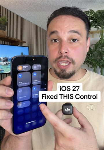 iOS 27 brings a new connectivity widget size in Control Center 👍 #ios27 #iphonetips #iphone18 #ios #iphonetricks