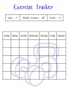 Fitness Tracker Printable | Workout Log, Exercise Planner (digital Download 8.5x11 PDF File) - Etsy