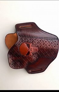 Special Patterned Leather Gun Holster Fits Ruger GP100 or Ruger SP101, Handcrafted, Premium Leather - ShnLeather