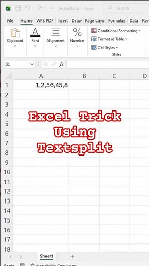 Excel Trick: Sum Numbers Separated by Commas (In ONE Cell!) #shortcuts #exceltips