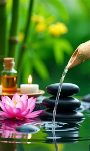 治愈水琴 • 烛光与流水的心灵放松Zen Water Fountain • Candlelight & Flowing Water Relaxation #healing #relaxing