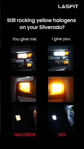 2022 Silverado 1500 Halogen vs LED Upgrade 👀