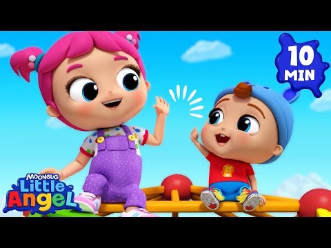 High Five From The Climbing Frame! 🛝 | Little Angel Nursery Rhymes & Kid Songs
