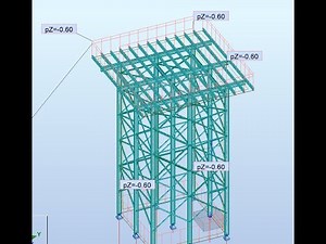 Autodesk Robot; design of elevated steel water tank (100k liters capacity)