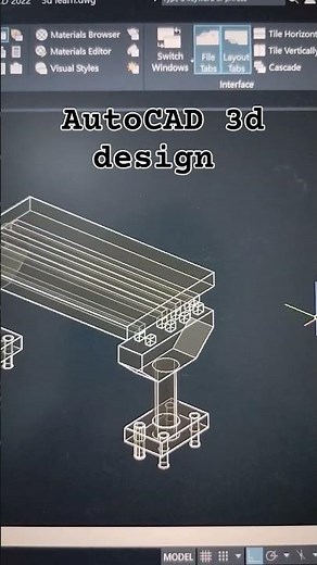 how draw 3d design in AutoCAD || pile Pier cap and slab in AutoCAD cad 3d