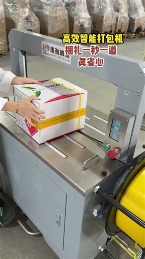 Low-failure, high-speed strapping machine with re-loading capability, automatic strapping..