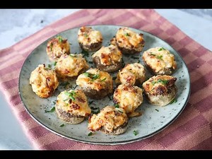 Fyldte Champignoner Med Flødeost, Cheddar Og Bacon - One Kitchen DK