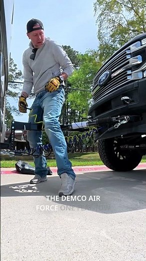 How to flat tow an F-250 with an RV #rv #rvtips #rvlife #motorhome #F250 #towing #rvtravel