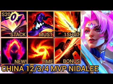 Nidalee MVP Jungle Rating A+ 12/3/4 - China Wild Rift New Meta Build & Runes By Tiarty