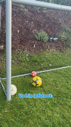 Bro’s right foot vs his left foot: #football #ronaldoskills #like