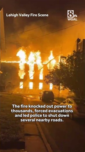 Massive fire engulfs Allentown building, spreads to homes