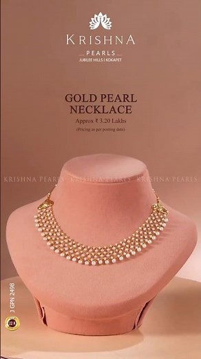 Elegant 22K Gold Pearl Necklace 🤍 Timeless & Minimal Classic Design | Krishna Pearls
