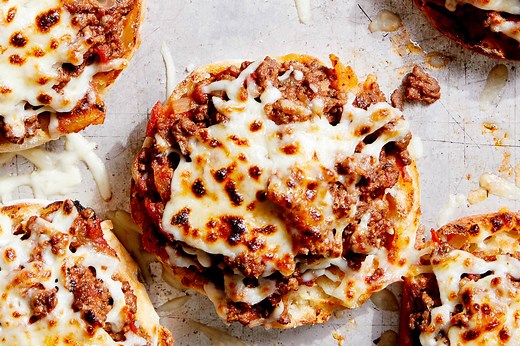 Open-Faced Pizza Burgers