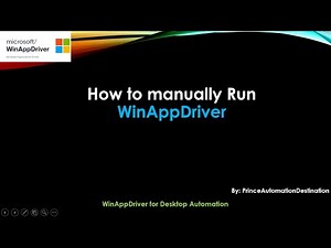 2. Launch Desktop application by manually running win app driver