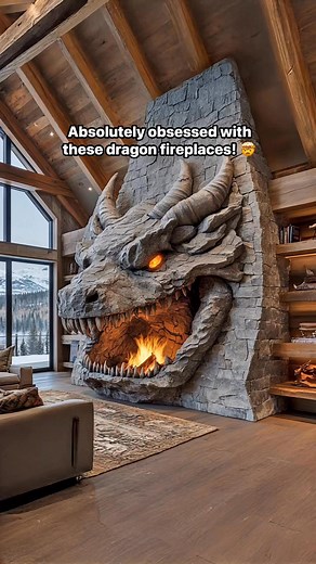 I'm gonna need a dragon fireplace in my home immediately! 👏🐲👏#dragons #interiordesign #tiktokmademebuyit | Inspiring Designs