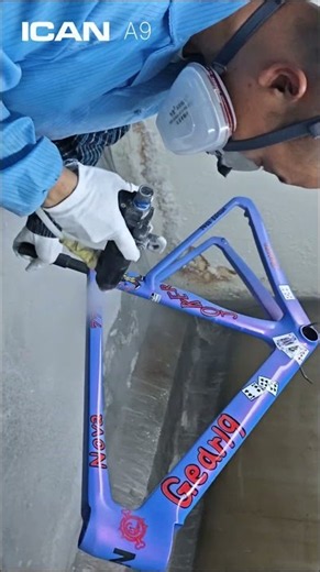 Clear Coating a Joker Chameleon Road Frame.#icancycling #a9