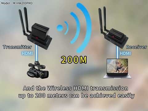 M HW200PRO HDMI Wireless Extender transmits video and audio signals through 5.8G wireless signal