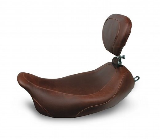 Mustang Wide Tripper Smooth Solo Seat For Harley Touring 2008-2025 - RevZilla