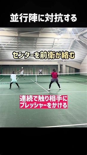 後衛のストローク任せにしない！が大事🎾 #テニス #ダブルス #tennis