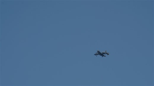 B-roll of A-10 Thunderbolt IIs flying over Michigan for Exercise Northern Strike 25-2