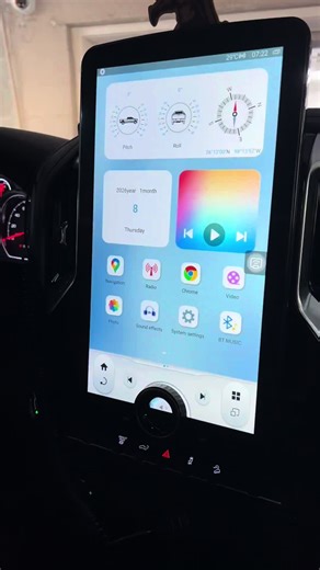 When “big screen” isn’t big enough 😎 15.6” touchscreen radio installed at D-Tronics. This is next level.