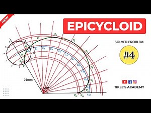 EPICYCLOID SOLVED PROBLEM 4 IN ENGINEERING DRAWING ENGINEERING GRAPHICS ‪@TIKLESACADEMYOFMATHS‬