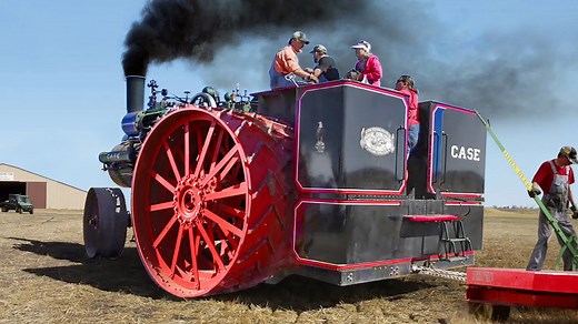 Biggest Steam Tractor Ever Built Shows its Full Power: 150 CASE.