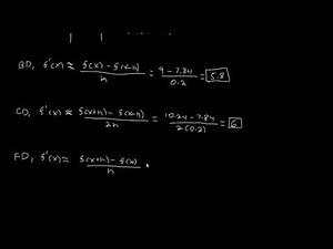 Numerical Differentiation Example