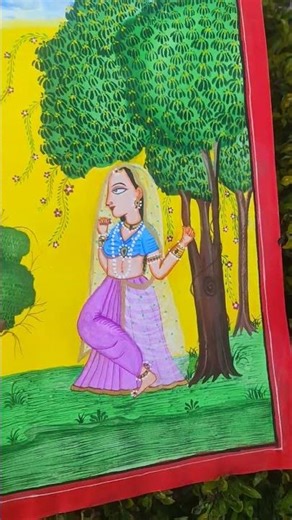 Basholi painting 🖌️🎨 #traditional #painting