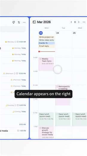 🧩 Tip: How to View Tasks & Calendar in One View
