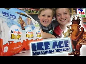 ICE AGE Kollision voraus Kinder Joy Überraschungs Eier öffnen Unboxing Video TipTapTube Kinderkanal