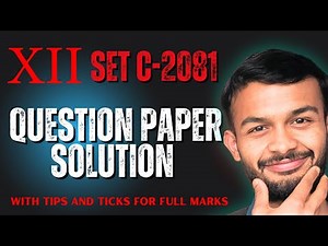 Question Paper Solution I SET C 2081 | Class 12 Compulsory English I #elopeeth #papersolution #neb
