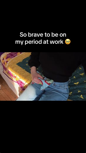 Good thing I work at a reusable cloth pad company, so anything I might need for my period is only a short walk away, like a cramp-aid cozy heat therapy bag for the cramps 😭 #PeriodCramps #PeriodTips #ClothPads #AuntFlow #PeriodTalk