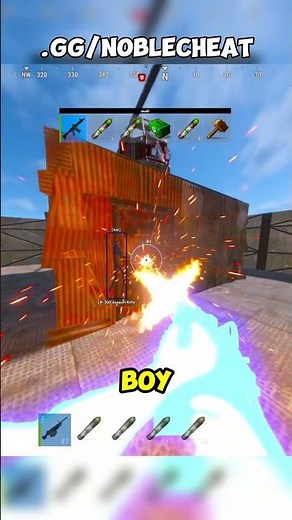 Rust Cheater raids with rapid fire #rust #rustcheat #rustconsole #rustcheating #rustfunny #rustgame