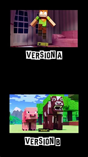 Version A V/S Version B (angry Alex) #shorts #minecraft #trending #trendy #trend #viral #foryou #fyp